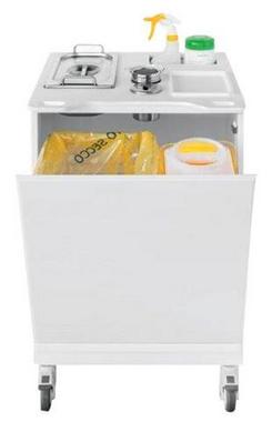 Desserte ZILFOR pour tri sélectif avec Bac GAMASONIC